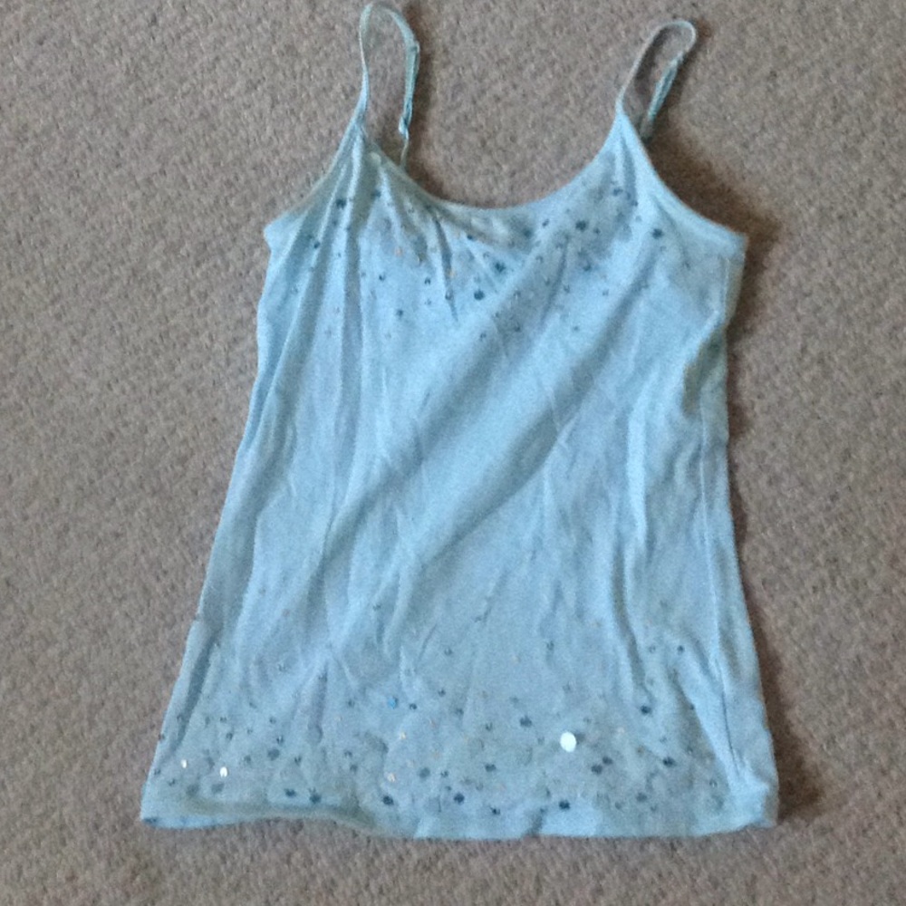 A spaghetti strap tank with built in bra